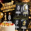 Black packaging digital birthday candles, card-style creative cake decoration items Specification image